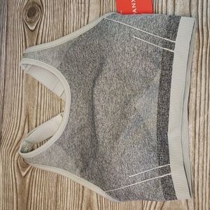 Spanx spacedye cloudy gray seamless sports sculp padded bra size S